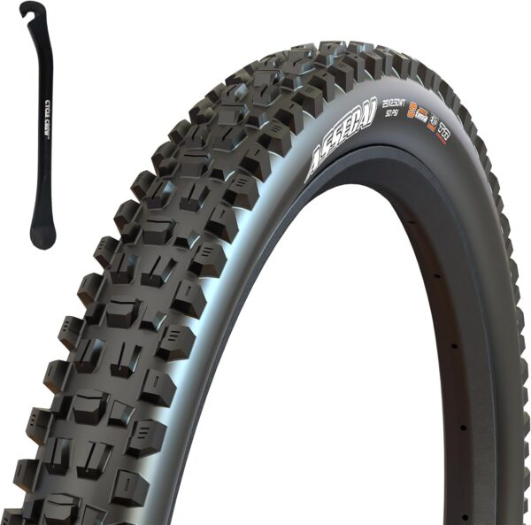 Maxxis Assegai Mountain Bike Tire - 27.5" & 29" - Bundle with Cycle Crew Tire Lever