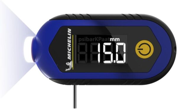 Michelin Rechargeable Digital Tyre Tread Depth & Pressure Gauge, Black