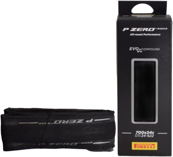 Pirelli P Zero Road Performance Bike Tire, Lightweight, Balanced All-Rounder, Tube-Type Clincher, Comfortable & Reliable, Excellent Puncture Protect, (1) Tire, Black / 700c Sizes