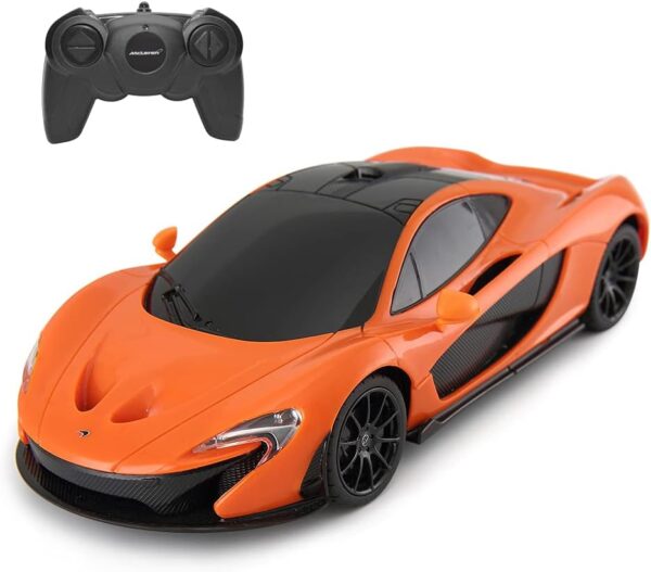 Rastar RC Car | 1:24 Scale McLaren P1 Remote Control Toy Car, R/C Model Vehicle for Kids - Orange