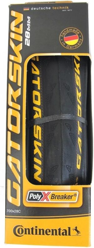 Continental Gatorskin Bike Tire - DuraSkin Puncture & Sidewall Protection, Road Bike Replacement Tire (23c, 25c, 28c, 32c)