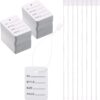 Wawasia 500 pcs Price Tags and 500 pcs Hang Tag String, Store Tags Marking Tags Clothing Tags and Nylon String Snap Lock Pin Loop Fastener Hook Ties for Clothes Retail Store (White)