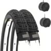 ECOVELO Unisex - Adult 2 x 1.75 Tyres 12 1/2 x 1.75 2 1/4 (47-203) + Inner Tube, Black, 2 x 1.75 x 2