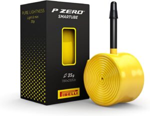 Pirelli P Zero SmarTUBE Bike Inner Tube, Road – Race, Innovative Lightness & Handling, Superior Puncture Protect, (1) Yellow Inner Tube, 42 or 80 or 60mm Presta Valve / 700c Sizes