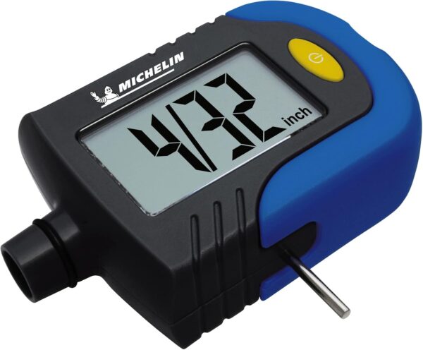 Michelin Digital Pressure Gauge with Tyre Depth Gauge, Accurate Tire Readings, Backlit Display, Multi-Unit Conversion, Portable, Black