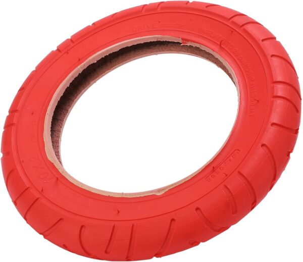 Jaerb 10 Inch Scooter Outer Tyre, 10x2.0 Scooter Tubeless Tire Friction Resistant Rubber DIY Anti Slip for M365 Electric Scooter (Red)