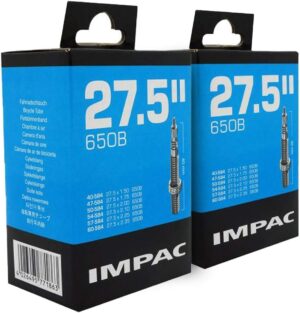 Impac 2pk Cycle Tubes 27.5" (650b) Presta Valve 27.5 x 1.50-2.35/40-584 - 60-584 for Mountain bikes