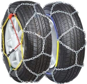 BGSFF Snow Chains For Tyres,Winter Snow Chains For Car Wheel Tyre's Tire Traction Chain Car Off-road Van SUV Portable Car Anti-skid Emergency Snow Tyre Chains,195/50 R15