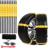 SuBleer Snow Chains for Car Tires, Tire Blocks for Cars, Snow Chains Emergency Anti-Slip Tire Chain for SUV Car Trucks Lawn Tractor 10 Pcs Set