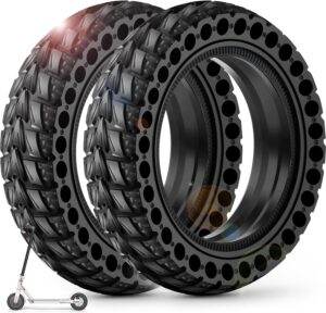 BANGTING 2 x 50/75-6.1 E Scooter Solid Tyres, 8.5 x 2 Inch Solid Rubber Tyres, 8 1/2 x 2 Replacement Tyres for Xiaomi Pro 2 / M365 / M365 Pro / 1S / 3/3 Lite / Essential and all 8.5 Inch Scooter Tyres