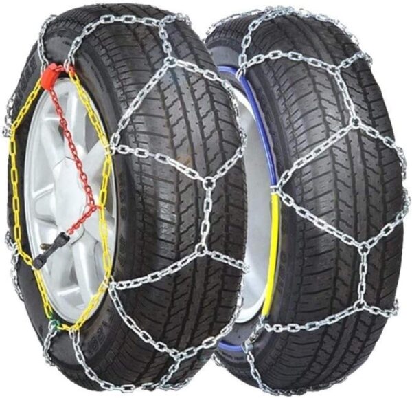 BGSFF Snow Chains For Cars,Winter Snow Chains For Car Wheel Tyre's Tire Traction Chain Car Off-road Van SUV Car Anti-skid Emergency Snow Tyre Chains,195/60 R15