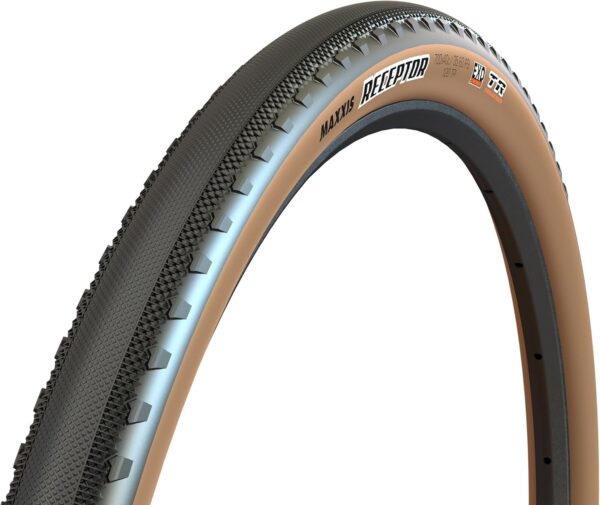 Maxxis Receptor - Dual Compound - Tan Sidewall - Gravel Bike Tire - 650B, 700C - Tubeless Ready Bicycle Tire