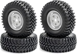 Car Tires with Wheel Rims Replacement for 1/10 Traxxas TRX-4 Axial SCX10 90046 90047 CC10 RC Car