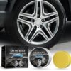 JDLYEVER Car Tire Black Brightener Wax 100g, Specialized Tire Cleaner and Polisher for Removing Dirt, Rust, and Stains - Restores & Enhances Tire Shine, Complete with Application Sponge UV Protection