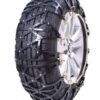 BGSFF Snow Chains Tire Chains Tire Traction Chain Universal Wheel Chains, Easy To Mount Anti Skid For Tyres Portable Emergency Traction,Black-195/60 R15