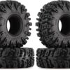 INJORA 1.0 Tires - S5 Swamp Claw Mud Terrain Tyres for TRX4M AX24 SCX24 FCX24 1/18 1/24 RC Crawler Car, 64 x 24 mm, T1019