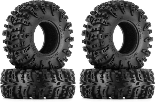 INJORA 1.3 Tyres - S5 Swamp Claw Terrain Tyres 70 x 27 mm for TRX4M SCX24 1/18 1/24 RC Crawler Car