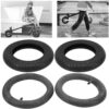 Asixxsix Black Rubber Scooter Tire, Thicker Scooter Tyre, for Xiaomi M365 Electric Scooter Outdoor Replacement 10‑Inch Scooters