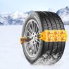 MIOLOE Snow Chains, 2 Pieces Universal Car Tyre Snow Chains, Adjustable Winter Tyre Chain Belt, Emergency Non-Slip TPU Chains for Cars, SUVs, Trucks (2)