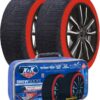 K&K Automotive Snow Socks for Tires - Pro Series for Ultimate Grip Alternative for Tire Snow Chain - Snow Traction Device for Passenger Cars SUVs Trucks Winter Emergency Accessory European(X-Large)