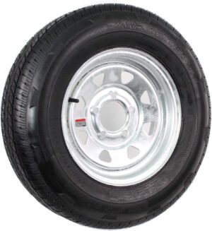 eCustomRim Radial Trailer Tyre + Rim ST175/80R13 175/80R-13 13 5 Lug Wheel Galvanised Spoke