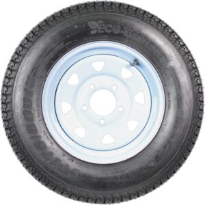 eCustomrim Eco Trailer Tyre & Rim ST175/80D13 33cm Load C 5 Lug White Spoke 58848