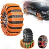 2025 Reusable Anti Snow Chains,Anti Skid Snow Chains Car Winter Tire Wheels Chain,Portable Snow Tire Chains,Zip Tie Snow Chains for Car Tires,Universal Reusable Anti-skid Nylon Tire Chains (Orange,40)