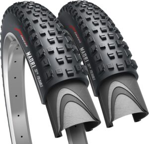 Fincci Pair 27.5 x 2.35 Inch Foldable Tyre 60-584 Tyres Maori for Road Mountain MTB Mud Dirt Offroad Bike Bicycle (Pack of 2)