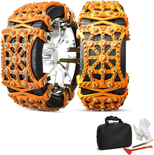 Universal Easy Installation Car Tyre Chain | Portable Tire Anti-Skid Belt | Safe And Secure Thickened Non-Slip Wheel Chain For Sand | Mud