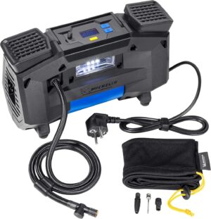 MICHELIN Compressor Air Compressor 220 V for Car, Portable and Digital, Tyre Pressure Air Compressors, Perfect for 4x4, SUV and Bicycle, Black