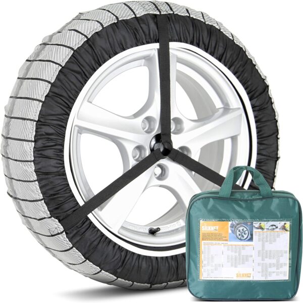 Silknet Plus Snow Socks - Size 60 - Awarded 'Which Best Buy' - Universal To Fit 205/55 R16, 195/65 R15, 225/45 R17 and More