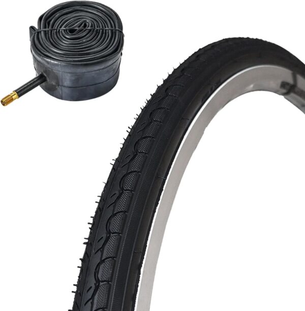 OUNA Bike Tires Set for 700C/26 Inch Mountain Bikes or City Bikes Road Bikes Mixed Rubber Bicycle Tires