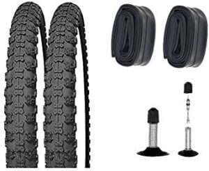 KENDA Set: 2 x K50 Bicycle BMX Tyres 20 x 2.125 + Tubes Schrader Valve 20 Inch