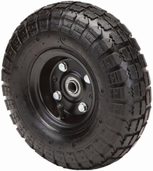 HaulMaster 300 lbs 10 in. Pneumatic Tire Wheel with Black Hub Wagons, Hand Trucks and Yard Trailers, Garden, Shop All-Terrain Thread