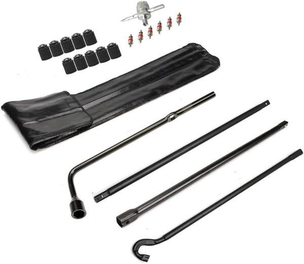 Dr.Roc Compatible with Spare Tire Tool Kit with Tire Jack Handle and Wheel Lug Wrench 2007-2021 Toyota Tundra 2008-2021 Toyota Sequoia