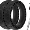 Hito Honeycomb Rubber Solid Tire with Stainless Steel Tire Levers for Xiaomi M365 Electric Scooter, 8.5in - 2 Pieces