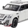 YBSM Sound Light Modified Diecast Alloy Car Model For Nissan Patrol SUV (White2)