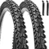 '2 Pack 24'' / 26''x 2.125'' Bike Tire Folding Mountain Bike Replacement Bicycle Tire'