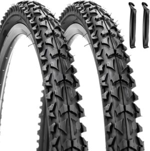 '2 Pack 24'' / 26''x 2.125'' Bike Tire Folding Mountain Bike Replacement Bicycle Tire'