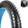 BWSHLF 60 TPI Fat Bike Tire, 26 x 4.0/20 x 4.0 Folding Bead Tire for Electric Bike, Compatible Wide Mountain Snow Bike Tire