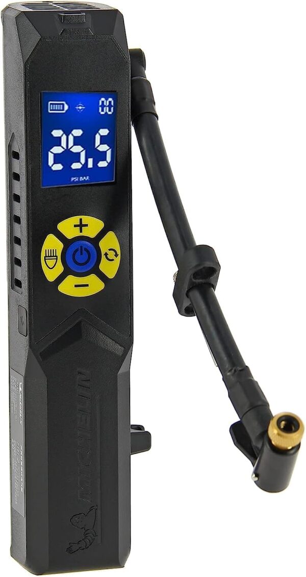 MICHELIN 009528 Mini Wireless Compressor, Electric Pump, Digital Pressure Gauge, 10 Bars