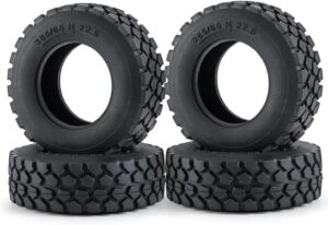 4PCS Rubber All-Terrain Tyres Wheel Tires Thicken Widen 30mm 1/14 Fit For Tamiya Tractor Truck RC Car