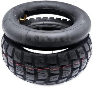 Povxlum 255X80 Outdoor Inner Tube Tyre for Electric Scooter 10X Upgrade All-Terrain Tyre 10 Inch, 90 Degree