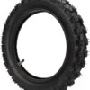 Trisar 2.5-10in Off Road Tire and Inner Tube Set, Heavy Duty Dirt Replacement Tire, 2.75-10 Dirt Inner Tube, for Baja Dirt Runner 49, CRF50, Motovox MVX70, Razor MX, SX500, PW50