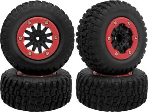 GLOBACT OGRC 4Pcs RC Wheel Set RC Tires for Traxxas 1:10 Slash 4x4 Short Course Truck Tires Wheel