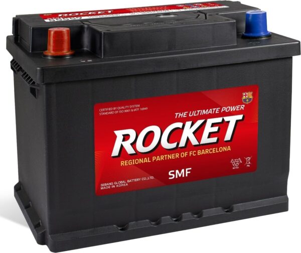 ROCKET FCB SMF Car Battery 55D23L (60 AH) |Trusted Brand Quality |Sealed Maintenance-Free Design|Swift Power Delivery| Vehicle Battery |Enhanced Performance |Automotive Battery (55D23L)