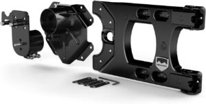 TeraFlex 4838150 JK/JKU Alpha Hinged Carrier & Alpha HD Adjustable Spare Tire Mounting Kit-Complete, black