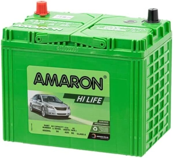 Amaron 65D26L 50Ah Maintenance Free Car Battery