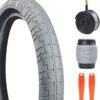 MEGHNA Bike Tire 20 x 2.4 (64-406) Mountain Bike Tire with 20 x 2.125-2.4" Bike Inner Tube AV 48mm Valve Foldable Tire Replacement for Mountain Bike BMX Freestyle Kids Bike Cruiser Bike