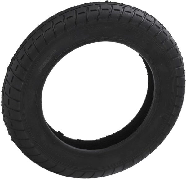 Jaerb 10 Inch Scooter Outer Tyre, 10x2.0 Scooter Tubeless Tire Friction Resistant Rubber DIY Anti Slip for M365 Electric Scooter (Black)